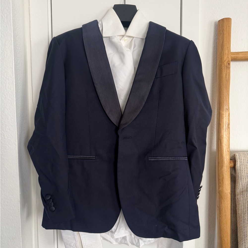Suitsupply Midnight Blue Tuxedo Jacket & Pants with Satin Trim